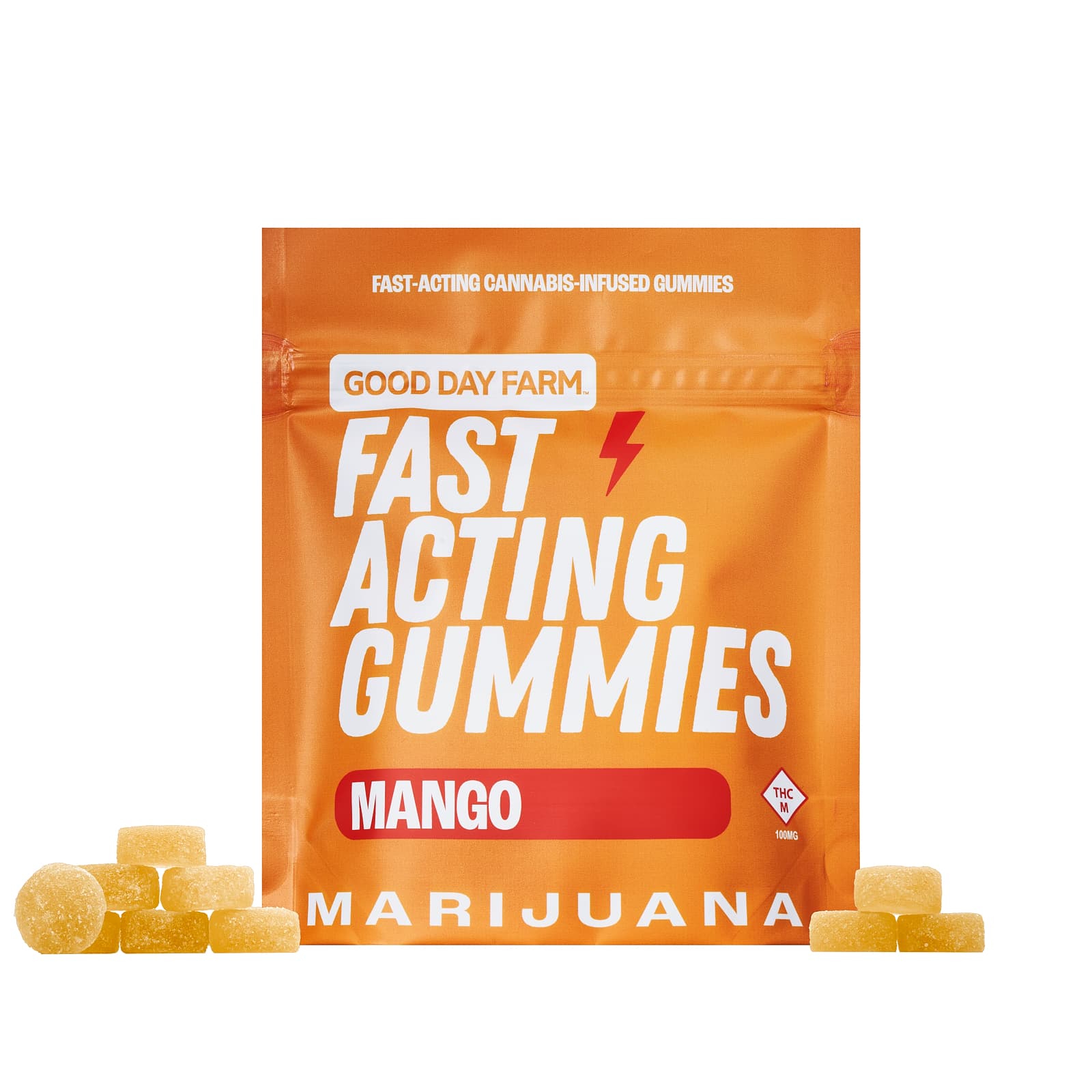 Good Day Farm GDF: Fast-Acting Gummies | Mango | 100mg | 10pk