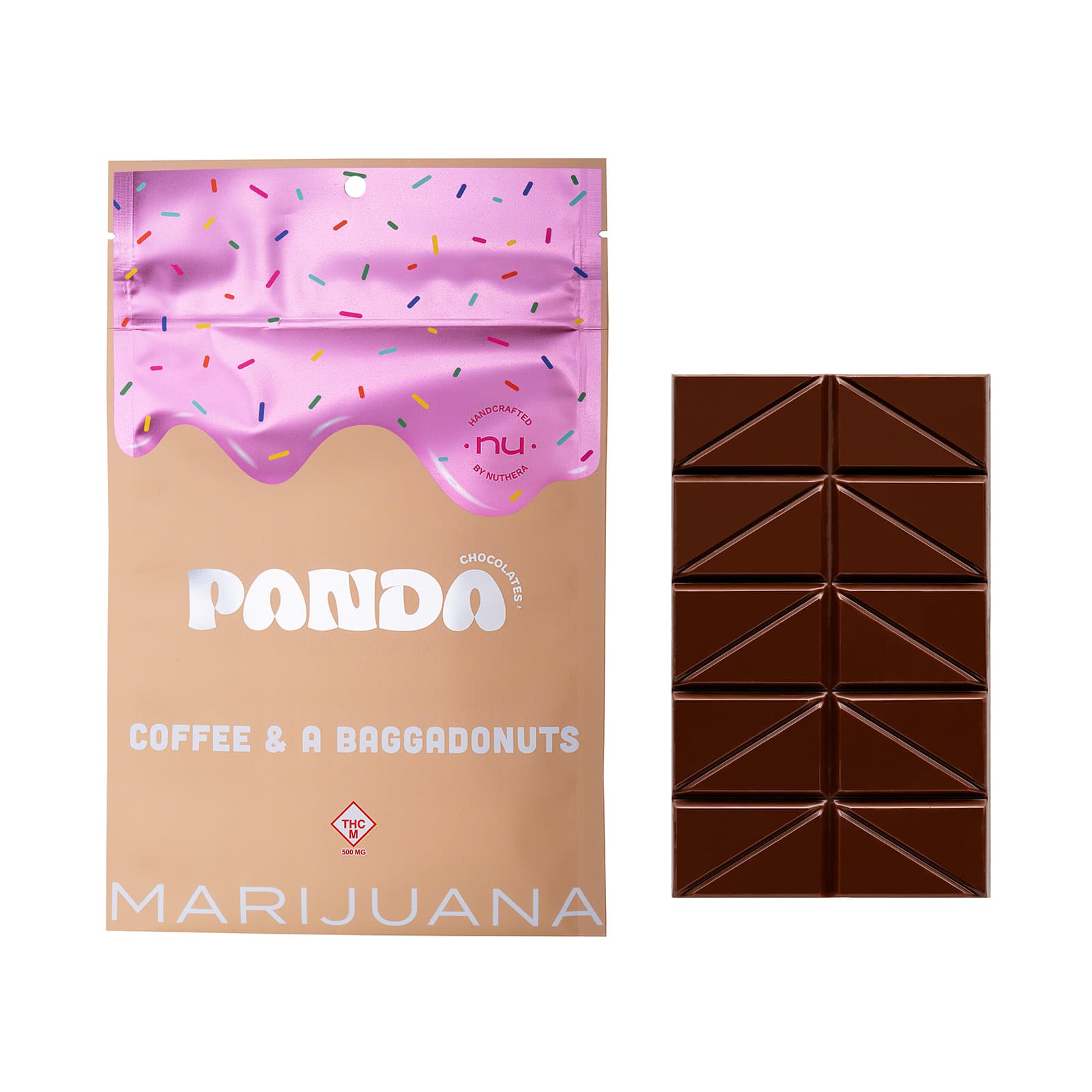 Panda High-Dose Chocolate | Coffee and a Baggadonuts | 500mg | 10pk