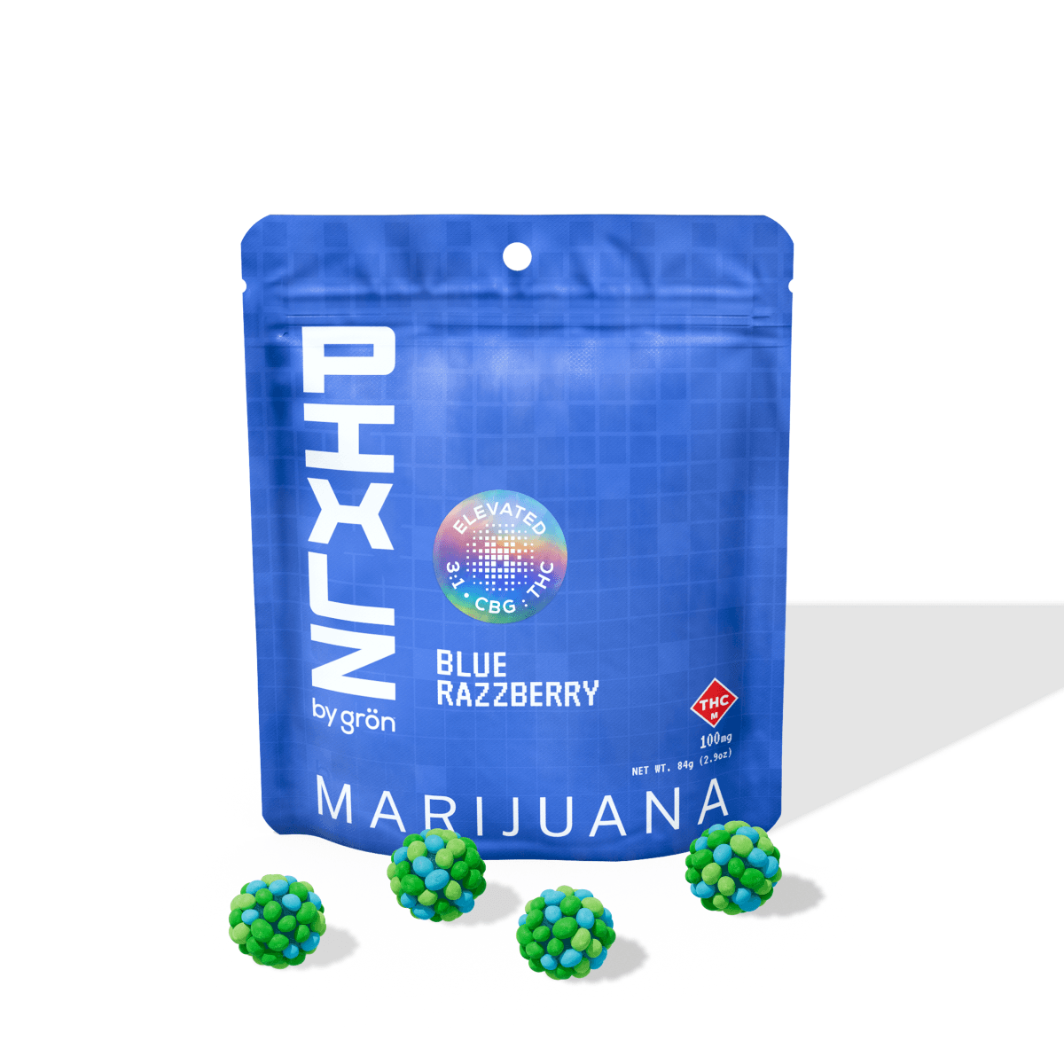 Pixlz Elevated Gummies | Blue Razzberry 3:1 | 300mg CBG : 100mg THC | 20pk