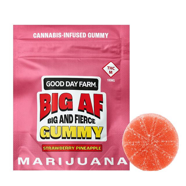 Good Day Farm GDF: Big AF Gummies | Strawberry Pineapple | 100mg | 1pk