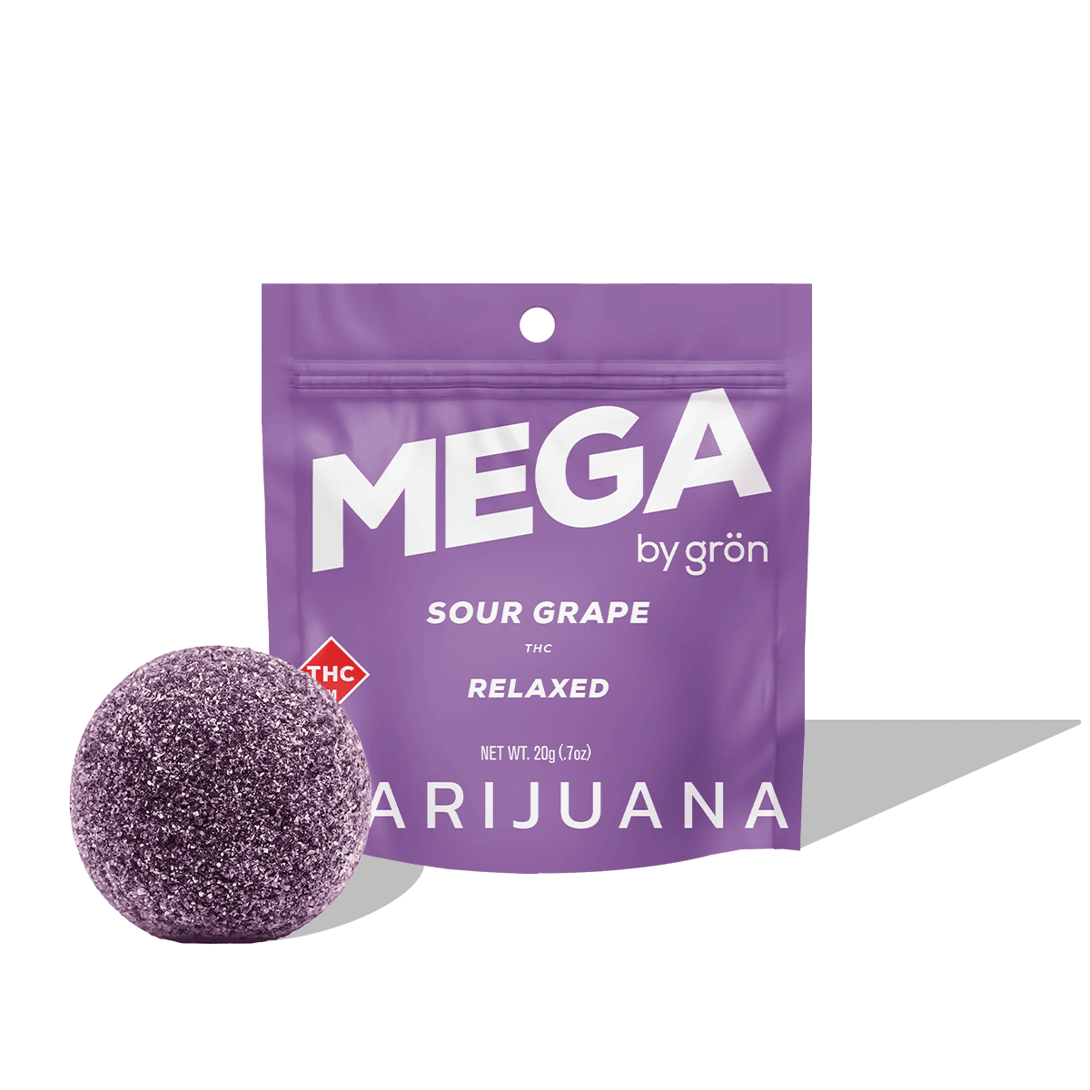 Grön Sour Grape MEGA - THC - Relaxed