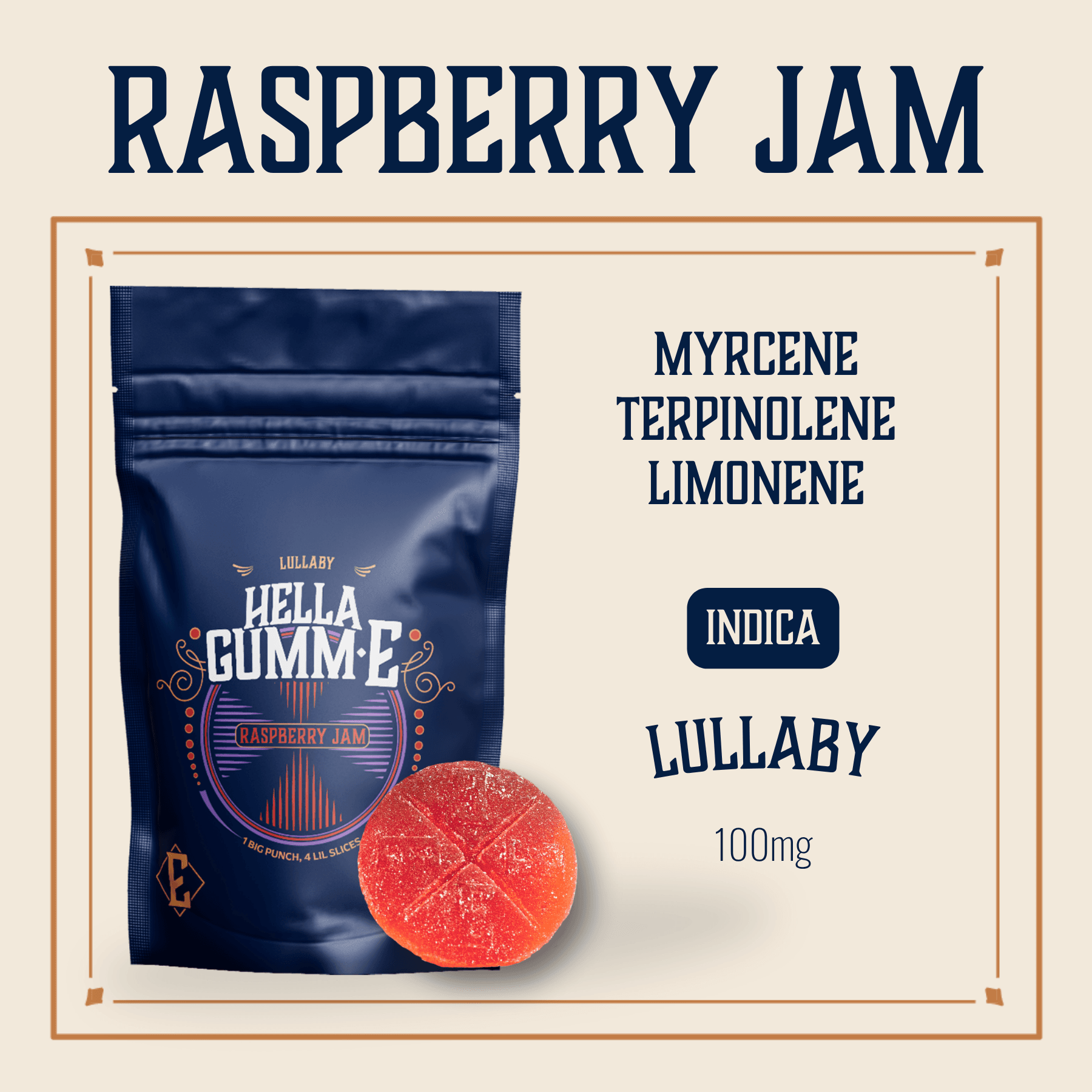 Elevate Raspberry Jam Indica Hella Gumm-E | 100mg 1-pack