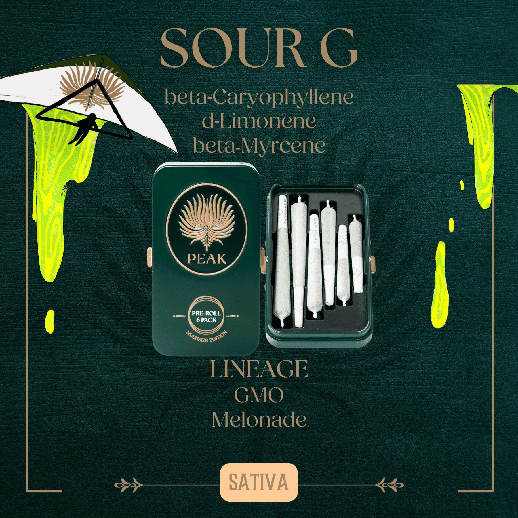 Peak Sour G Pre-Roll Multi Size | 6-pack