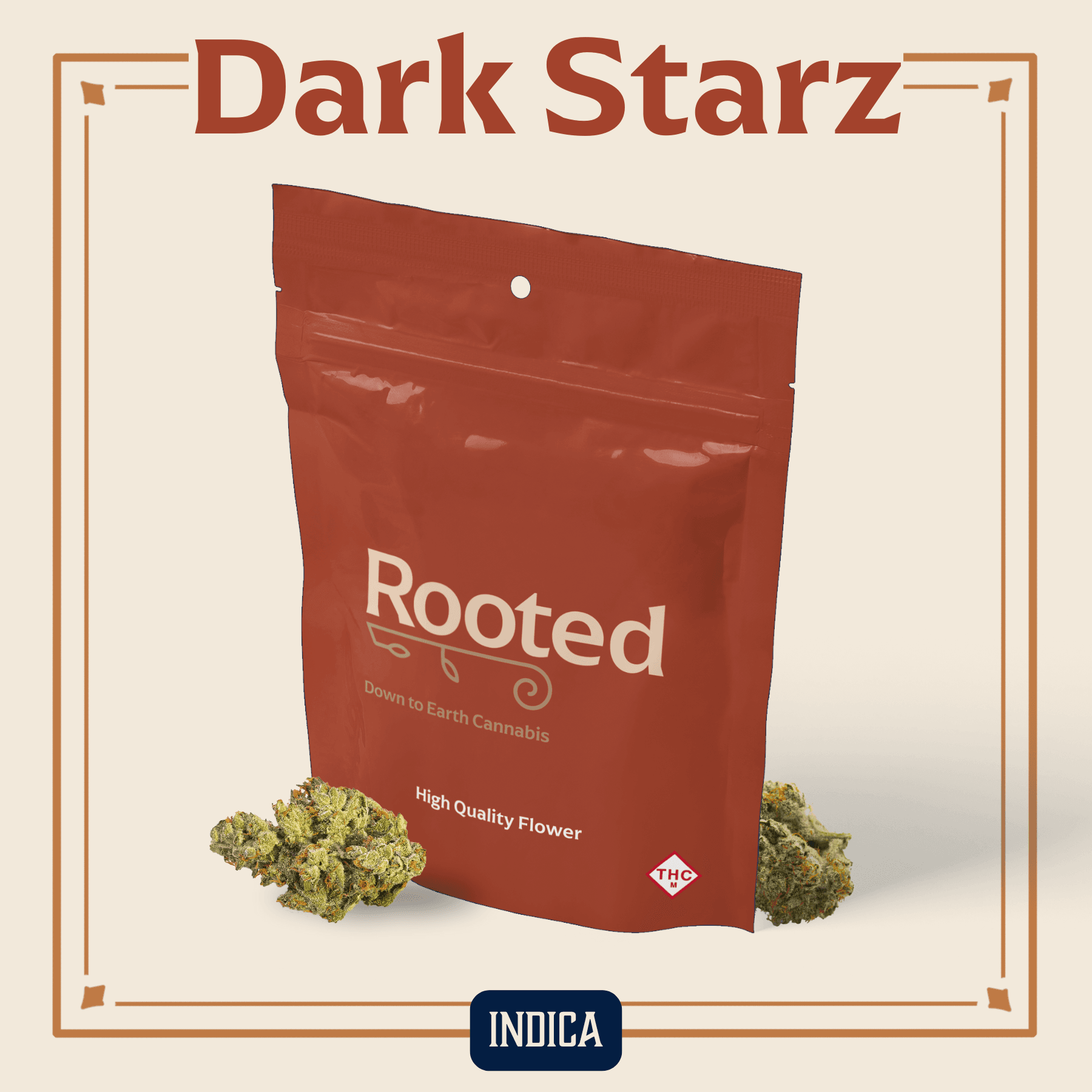 Rooted Dark Starz Flower | 3.5g