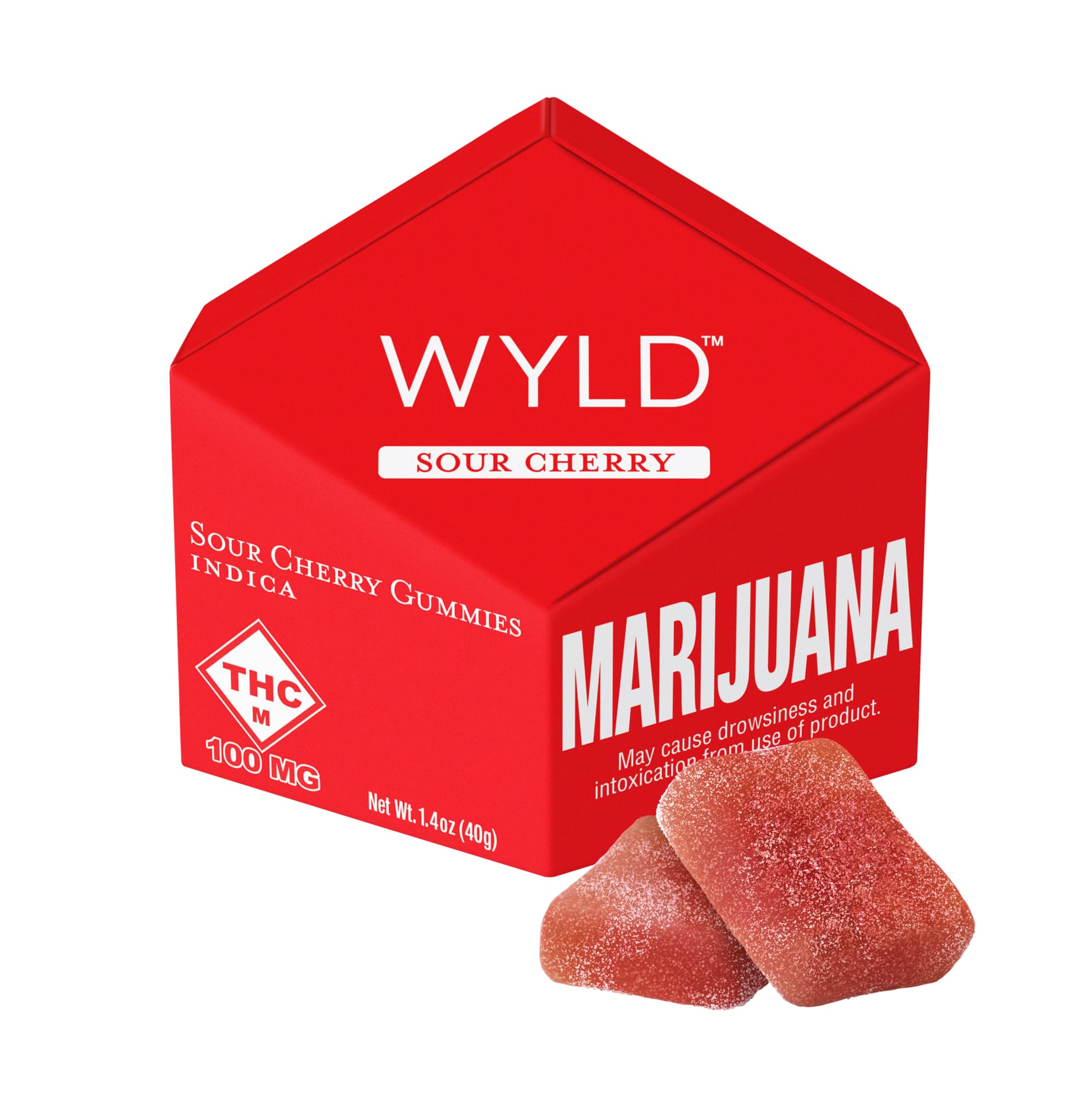 Wyld Sour Cherry Indica Enhanced Gummies