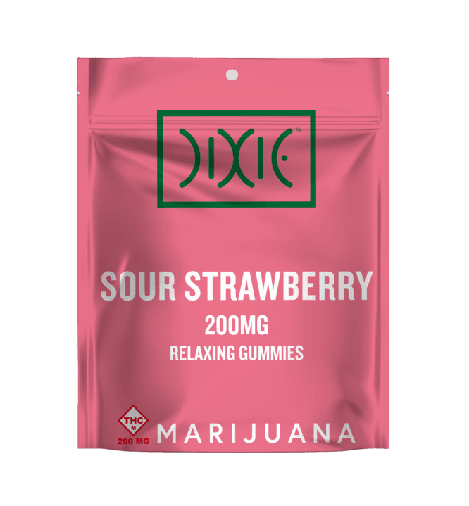 Dixie 200mg Gummies | Sour Strawberry (Indica)