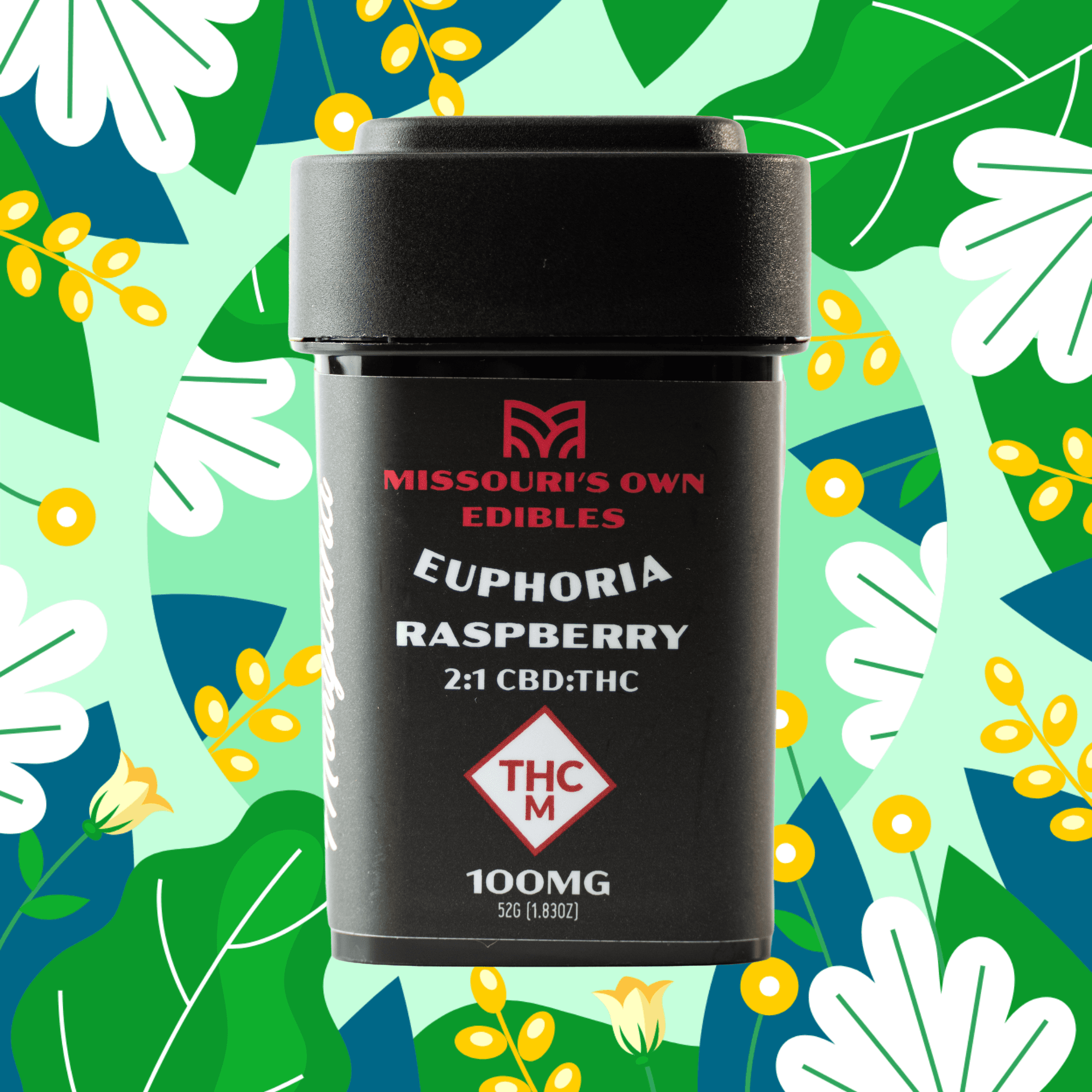 Missouri's Own 100mg Gummies | Raspberry 2:1 CBD:THC