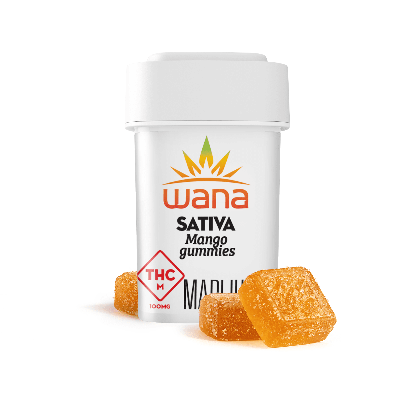 Wana Classic Mango Sativa Gummies [10 pack] | 100mg