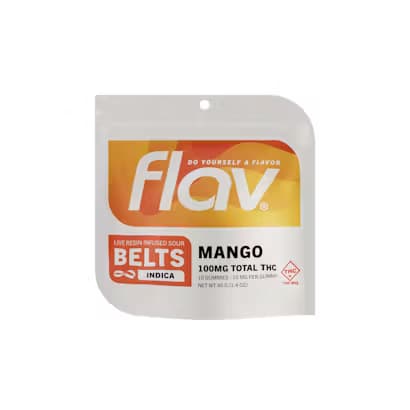 FLAV Mango Live Resin Sour Belts 10pk (100mg)