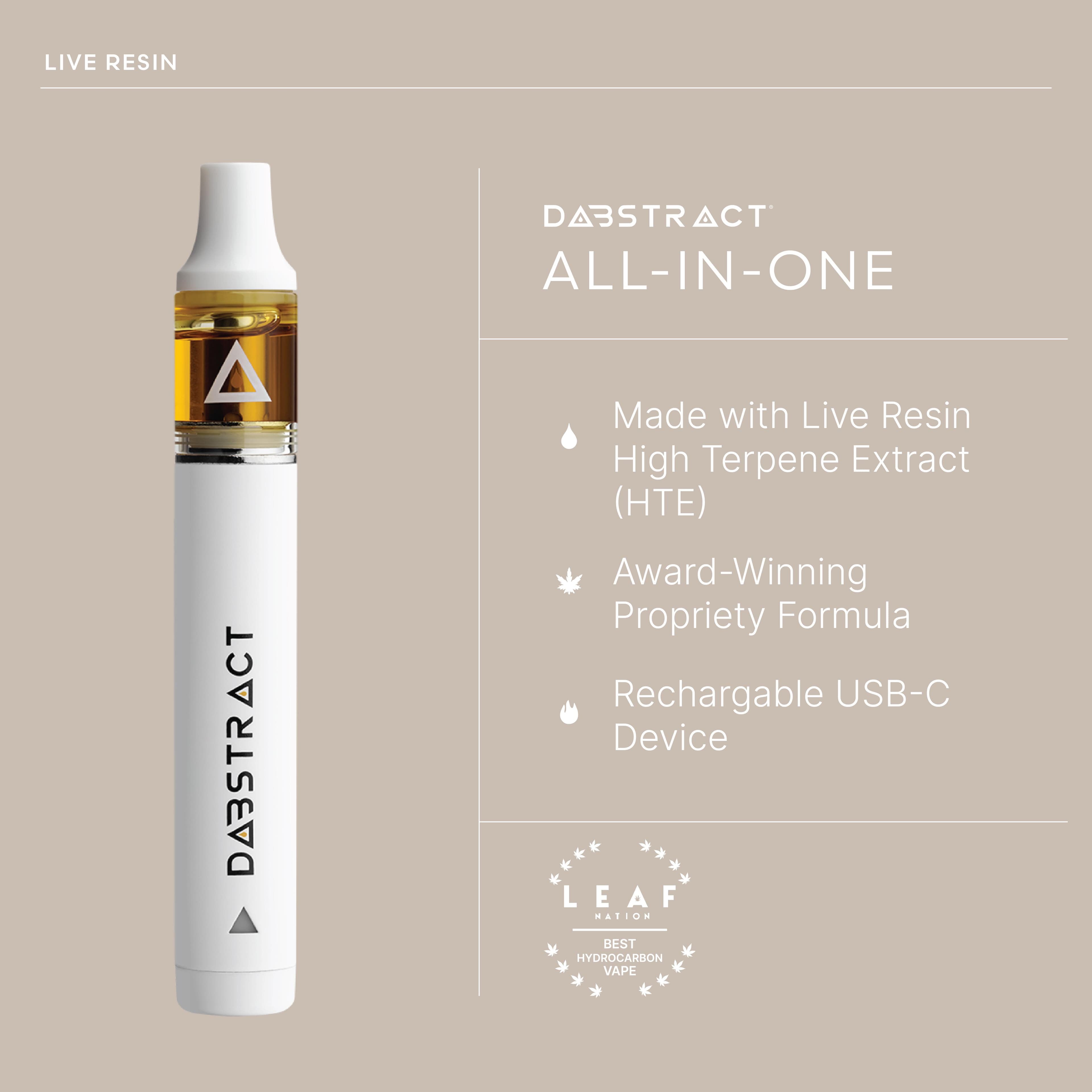 Dabstract Snowcaine Live Resin HTE All-in-One Device | 1g