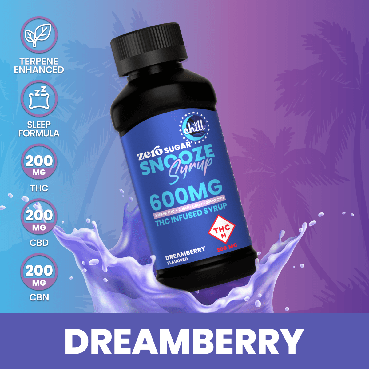 Chill Syrup Dreamberry Snooze - Infused Syrup - 200mg