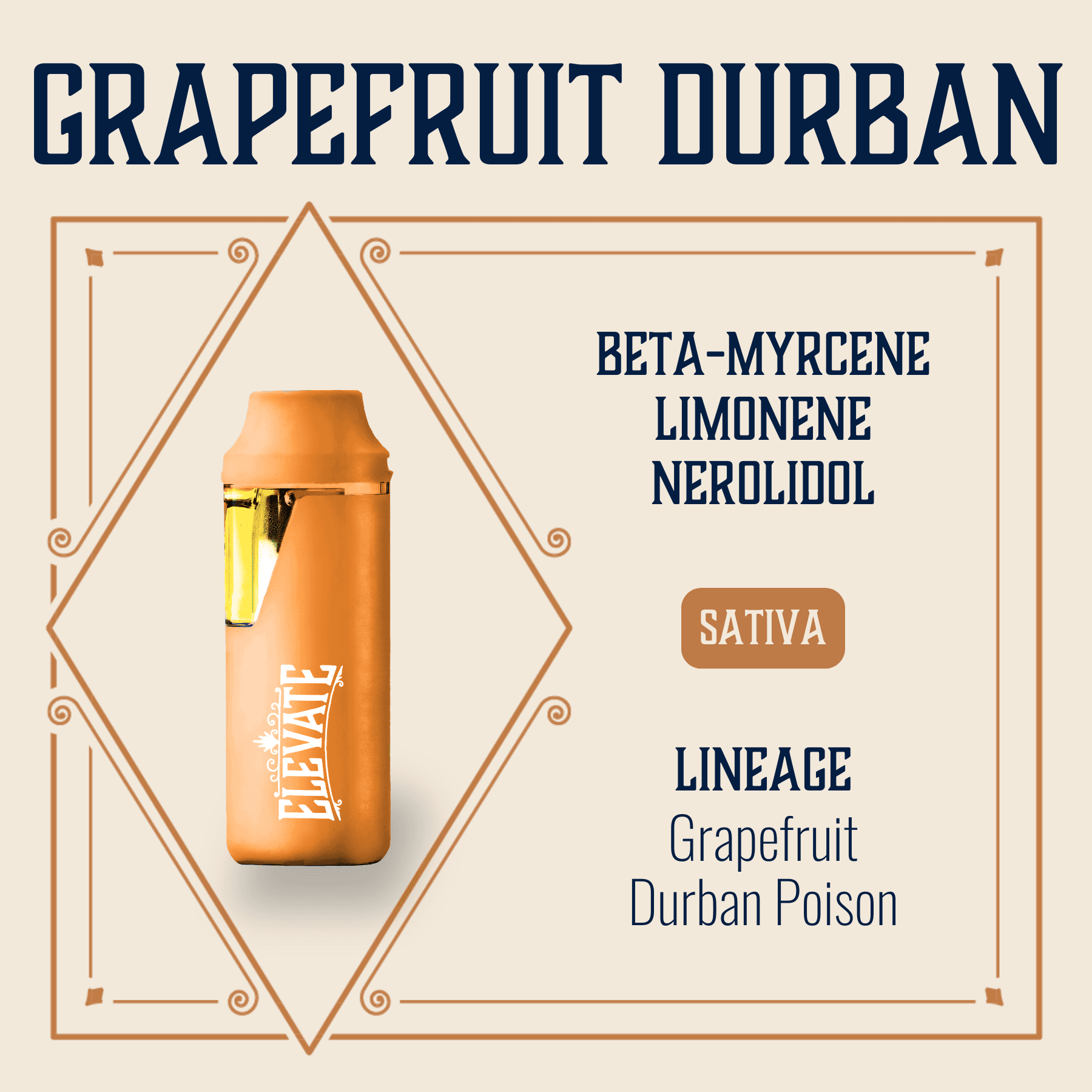 Elevate Grapefruit Durban Canna Min-E-Bar | 0.5g Vapes