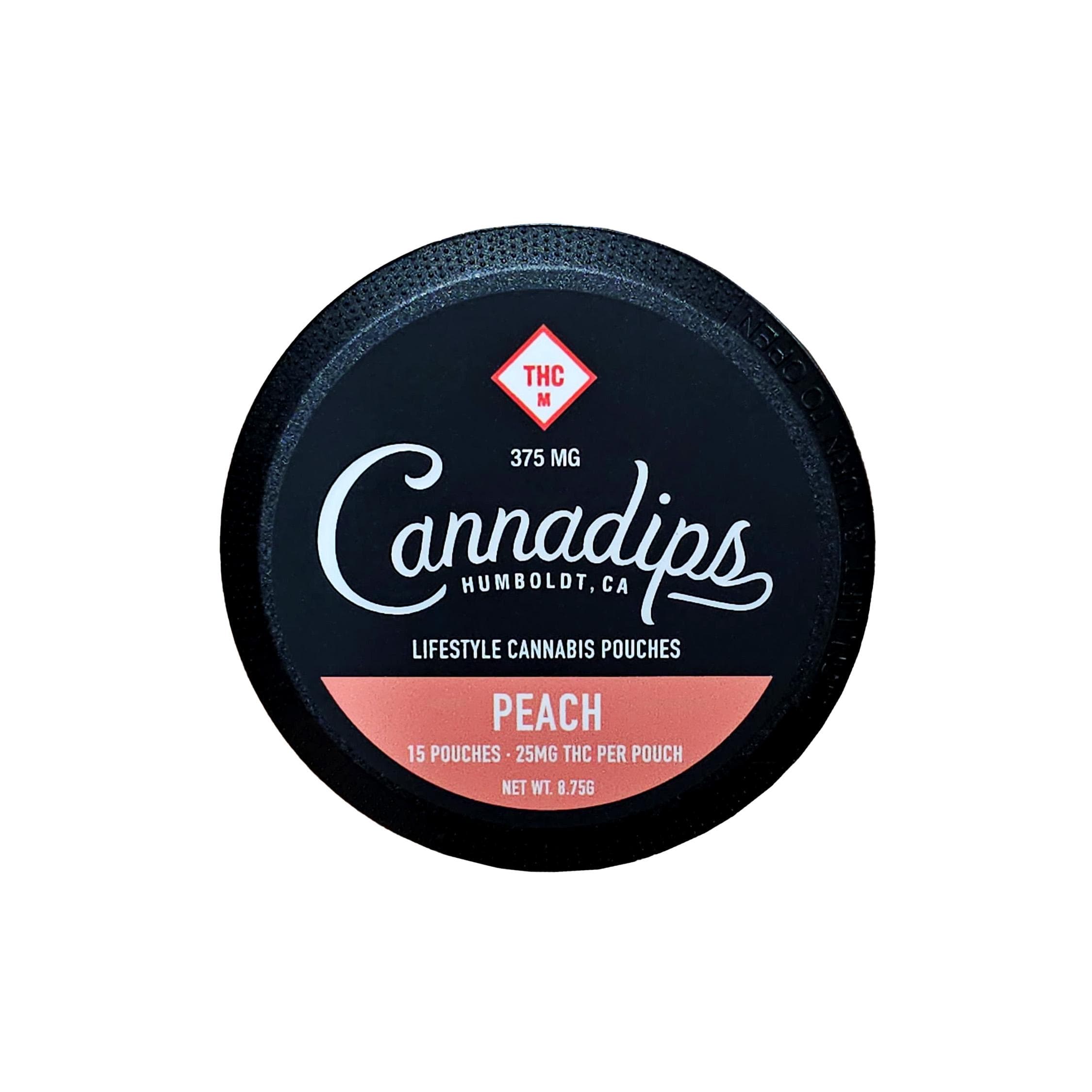 Cannadips Peach Infused Pouches (375mg)