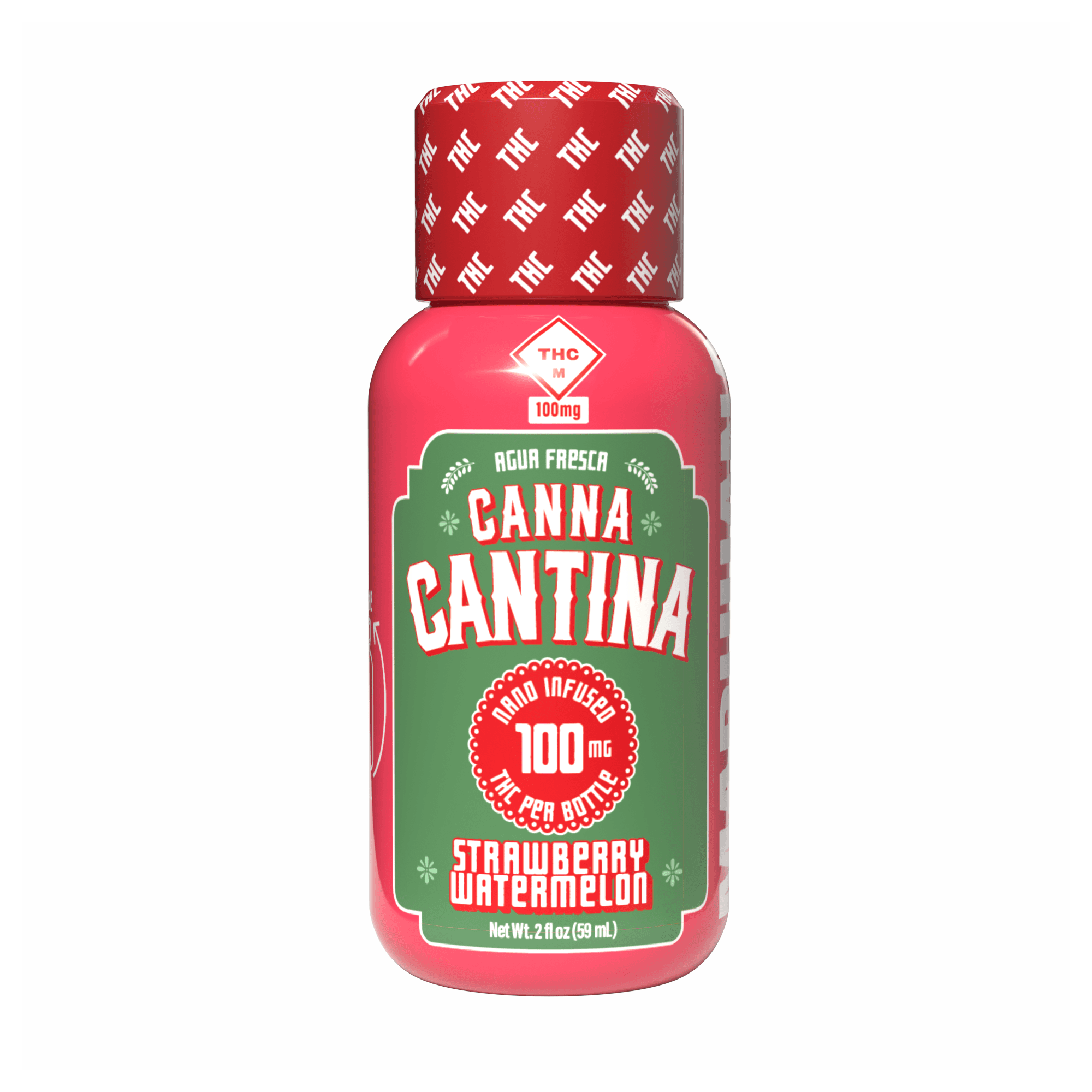 Canna Cantina Strawberry Watermelon Nano Shot 2oz (100mg)