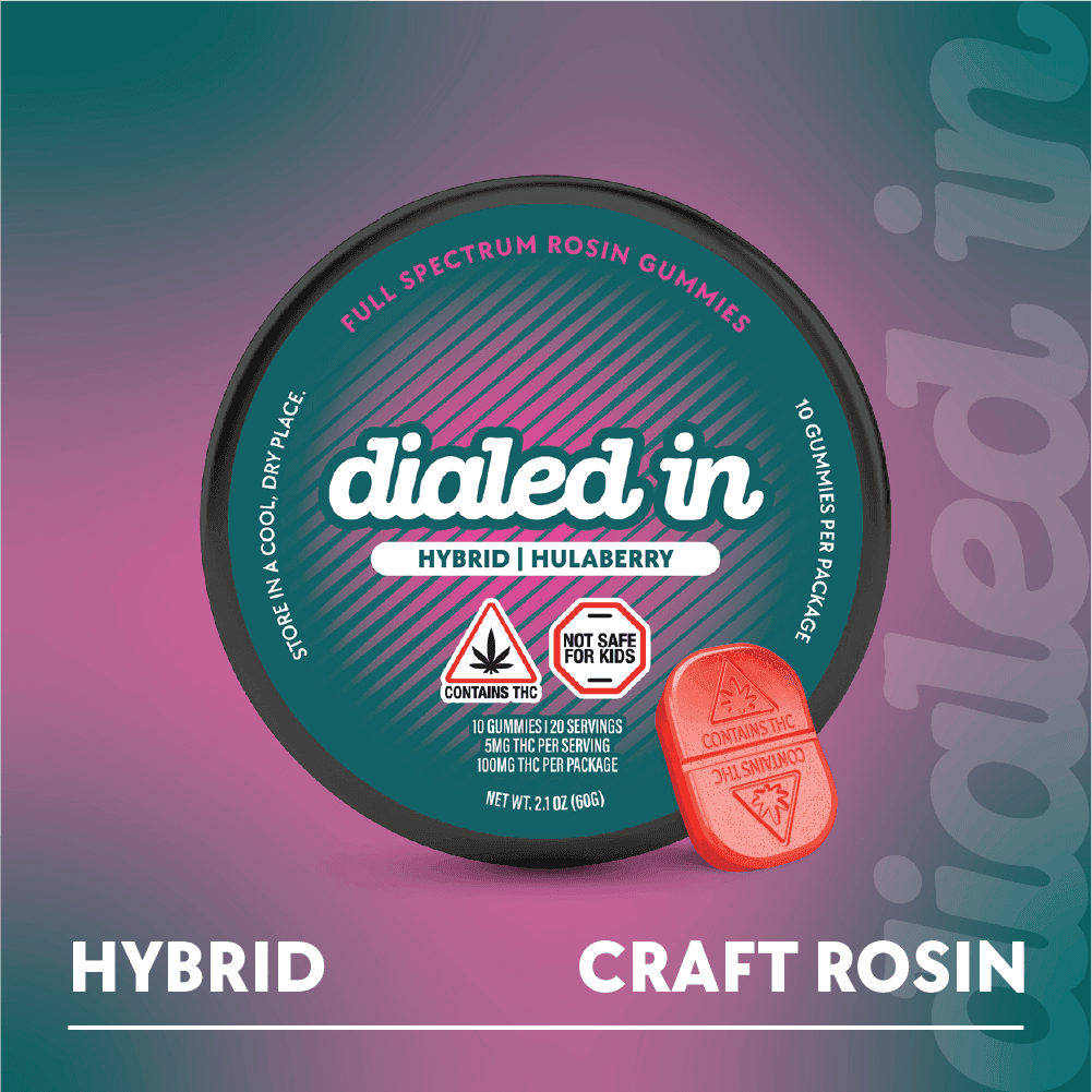 Dialed In Gummies 100mg - Hula Berry - Rosin Gummies (10pk)