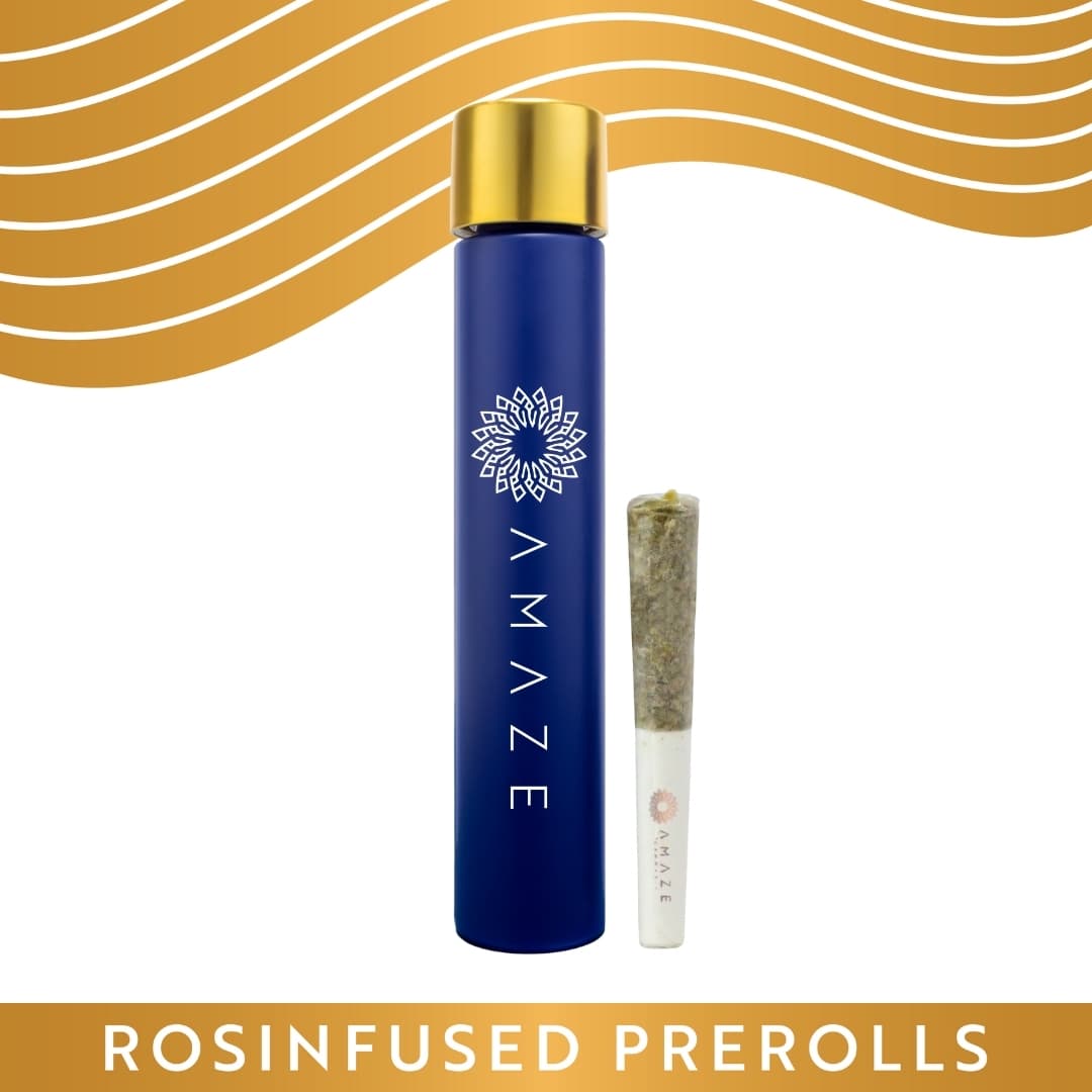 AMAZE Cannabis Amaze: Rosin Infused Pre-Roll | Cadillac Rainbow | 0.5g