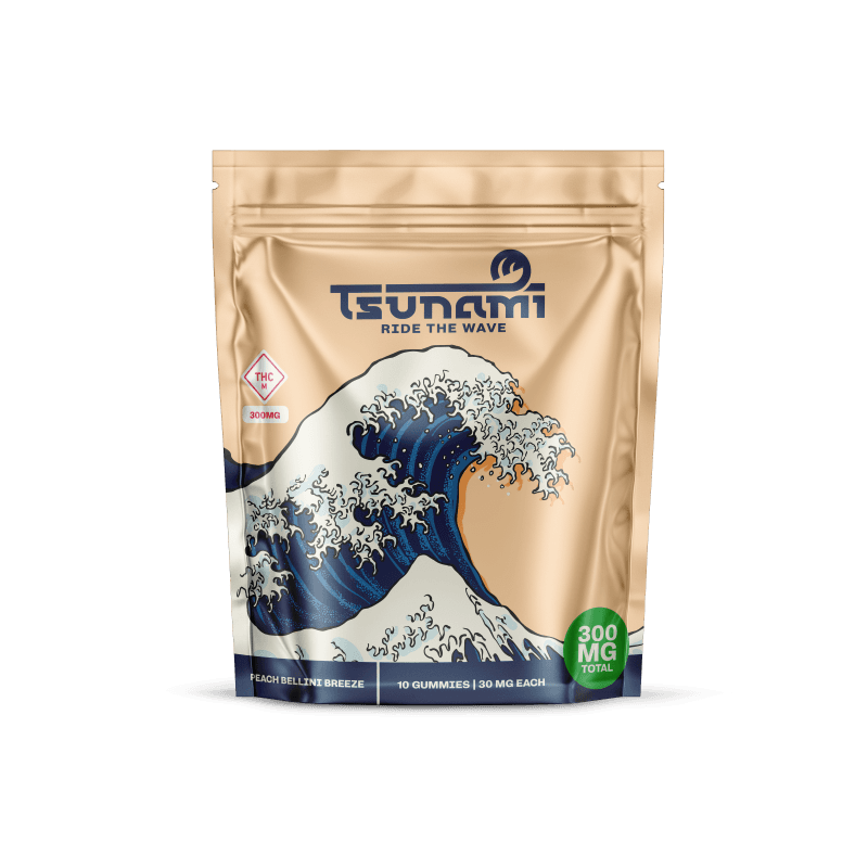 Tsunami Canna Tsunami Gummies | Peach Bellini Breeze | 300mg | 10pk