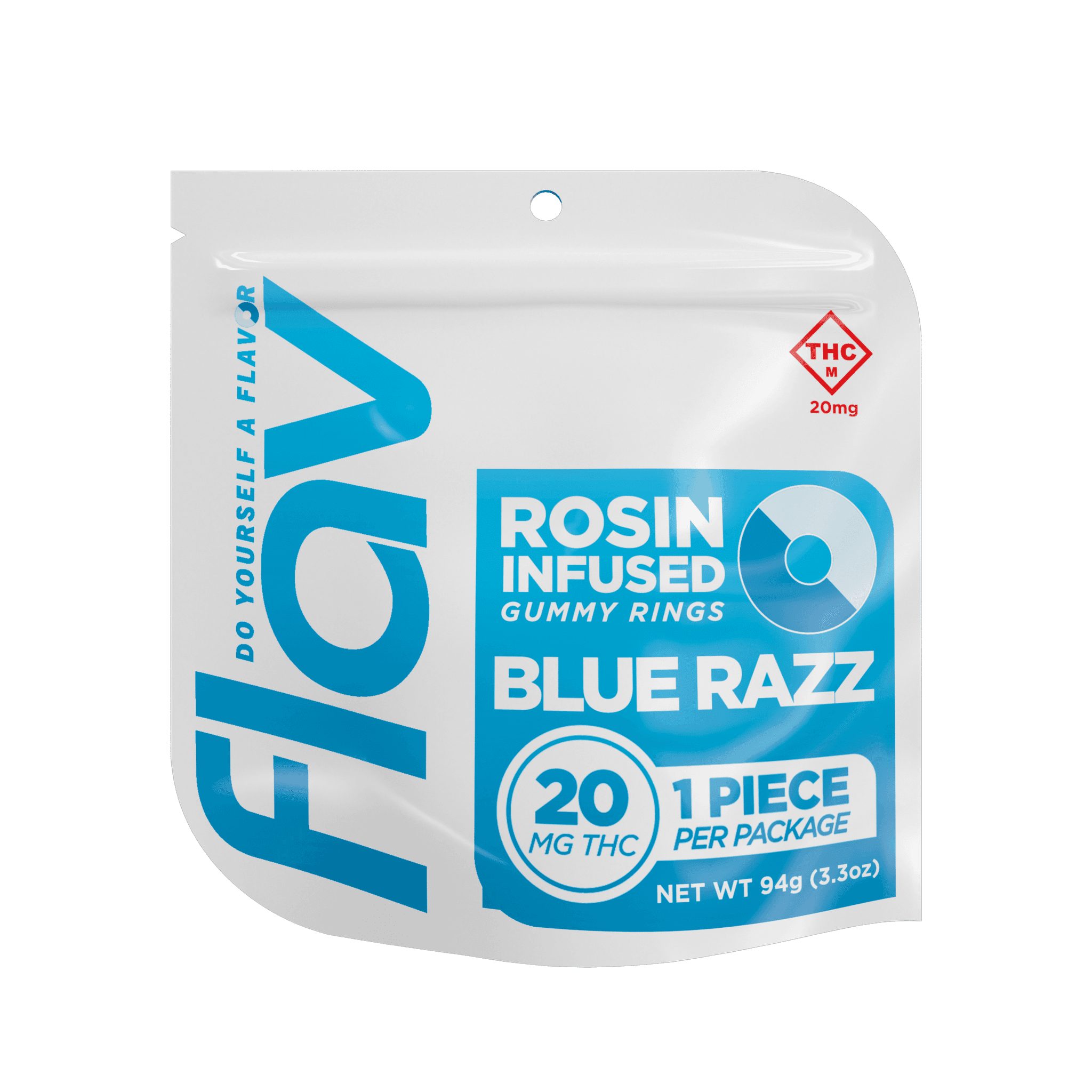 FLAV Candy | Hash Rosin Ring | Blue Razz | 20mg | 1pk