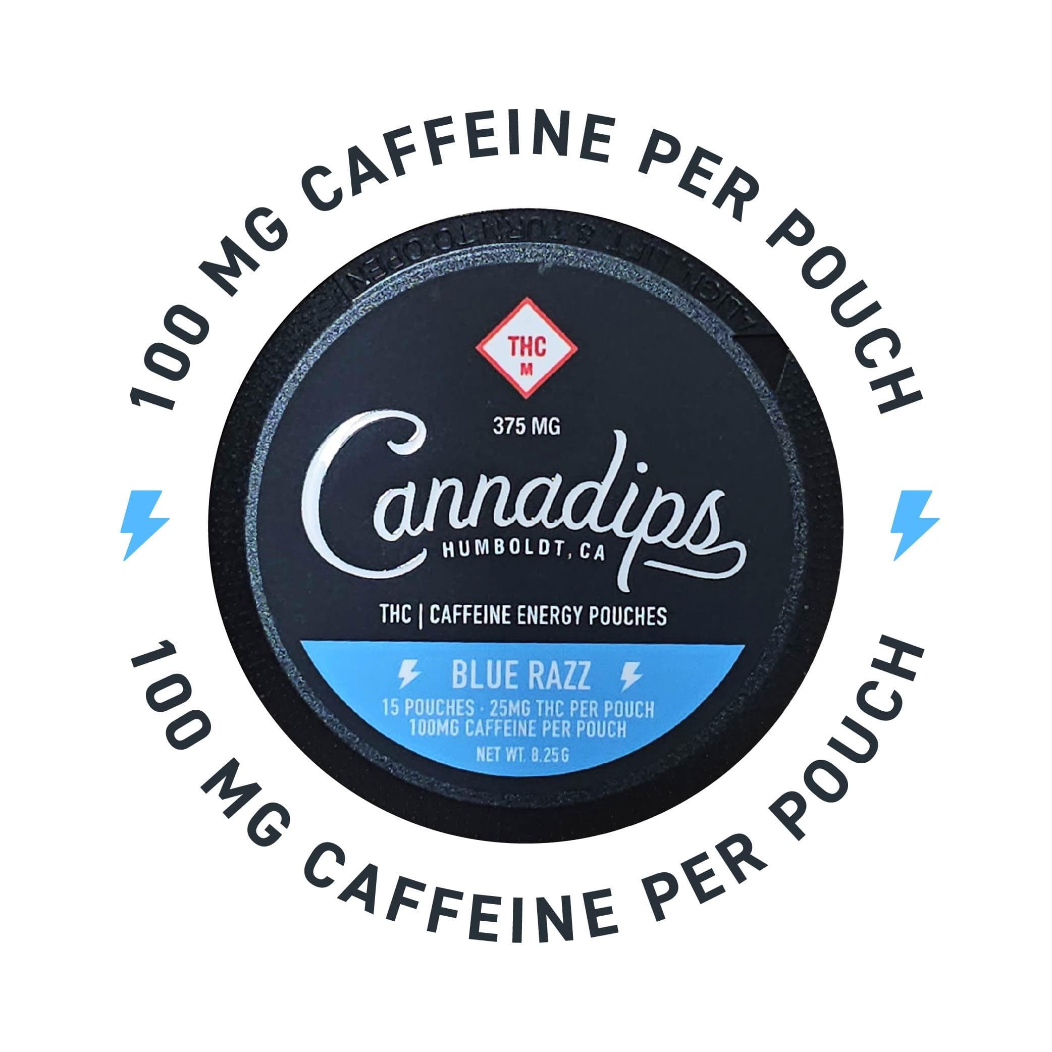 Cannadips Blue Razz + Caffeine 15pk 375mg - Cannadips