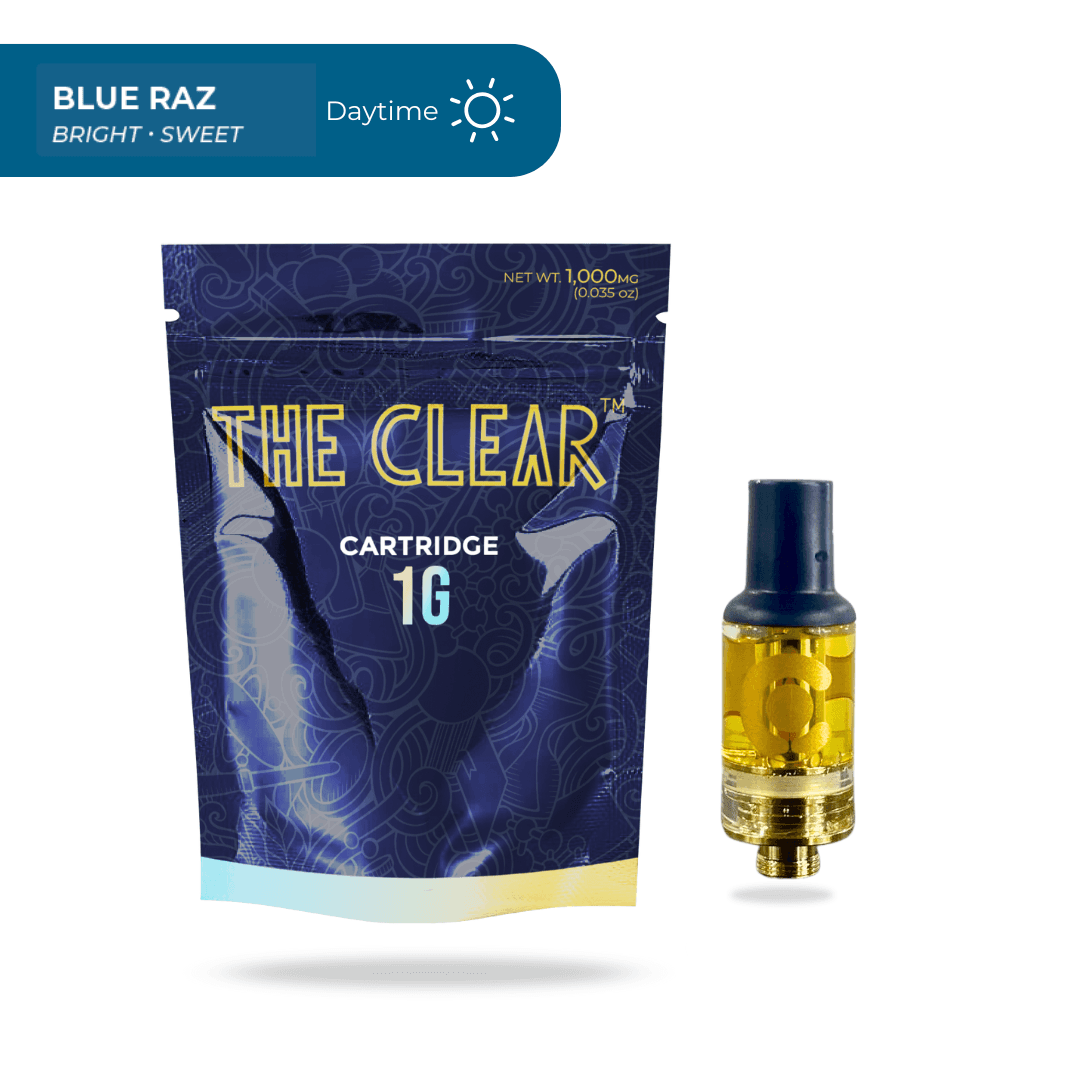 The CLEAR Elite Vape | Blue Raz | Cartridge | 1g