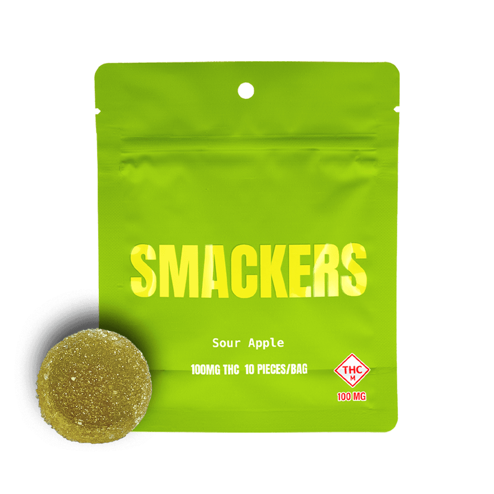 Smackers 100mg Gummies | Sour Apple