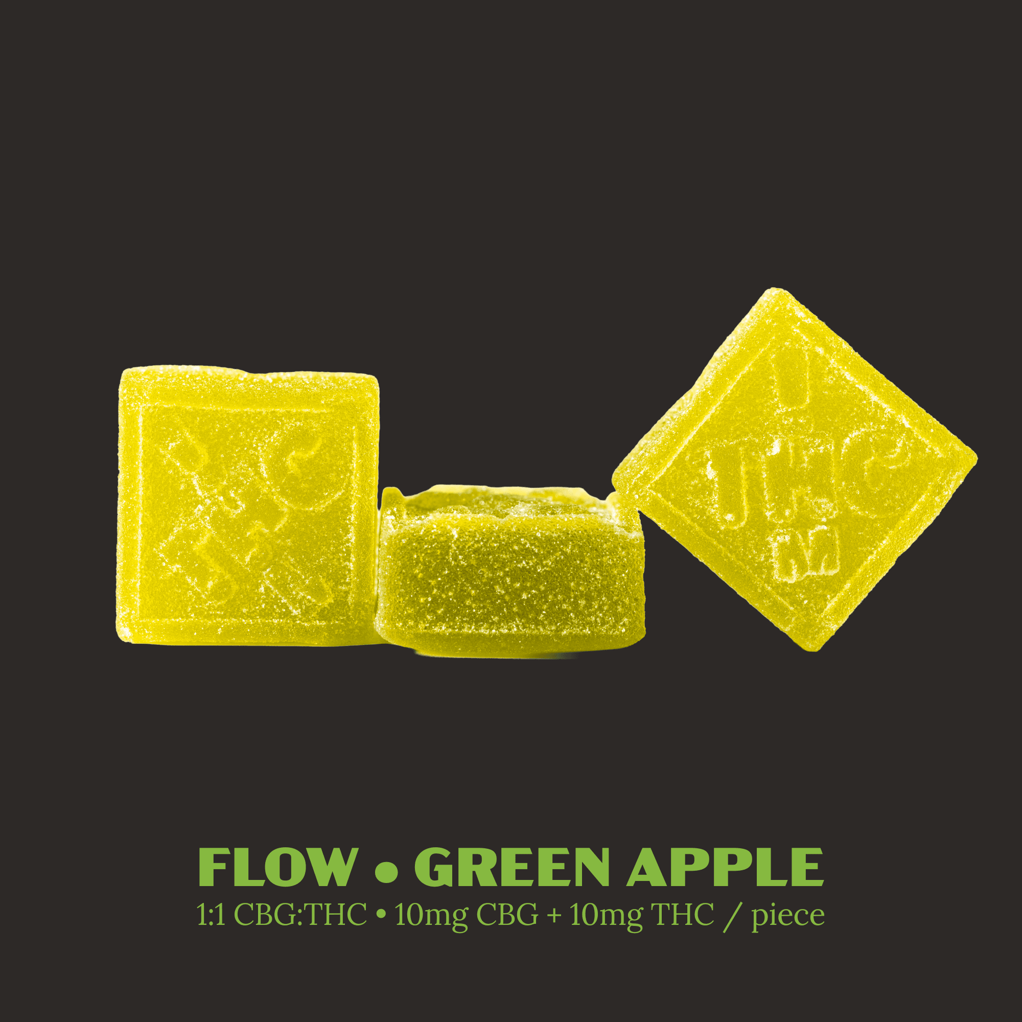 Missouri's Own Green Apple 1:1 CBG Flow Gummies (100mg)