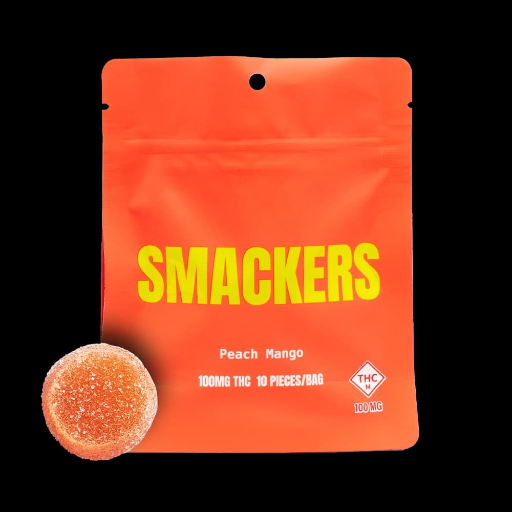 Smackers 100mg Gummies | Peach Mango