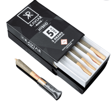 Kaviar Infused Pre-Roll Pack 0.6g ea. | Kaviar Minis Hybrid 5pk