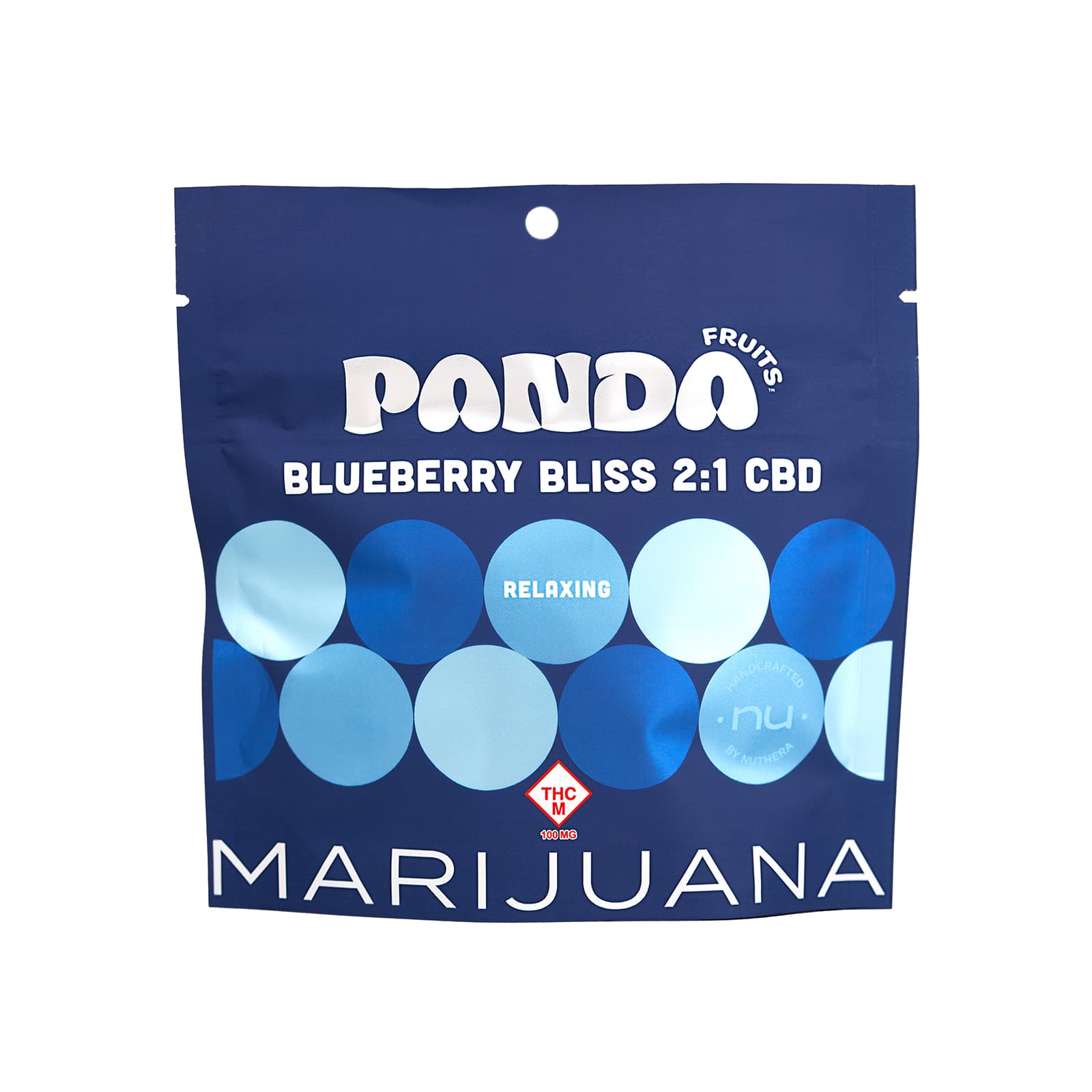 Panda Blueberry Bliss 2:1 CBD:THC Gummies (100mg)