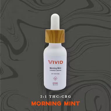 Vivid Morning Mint - Tongue Drops - 2:1 THC:CBG - 200mg