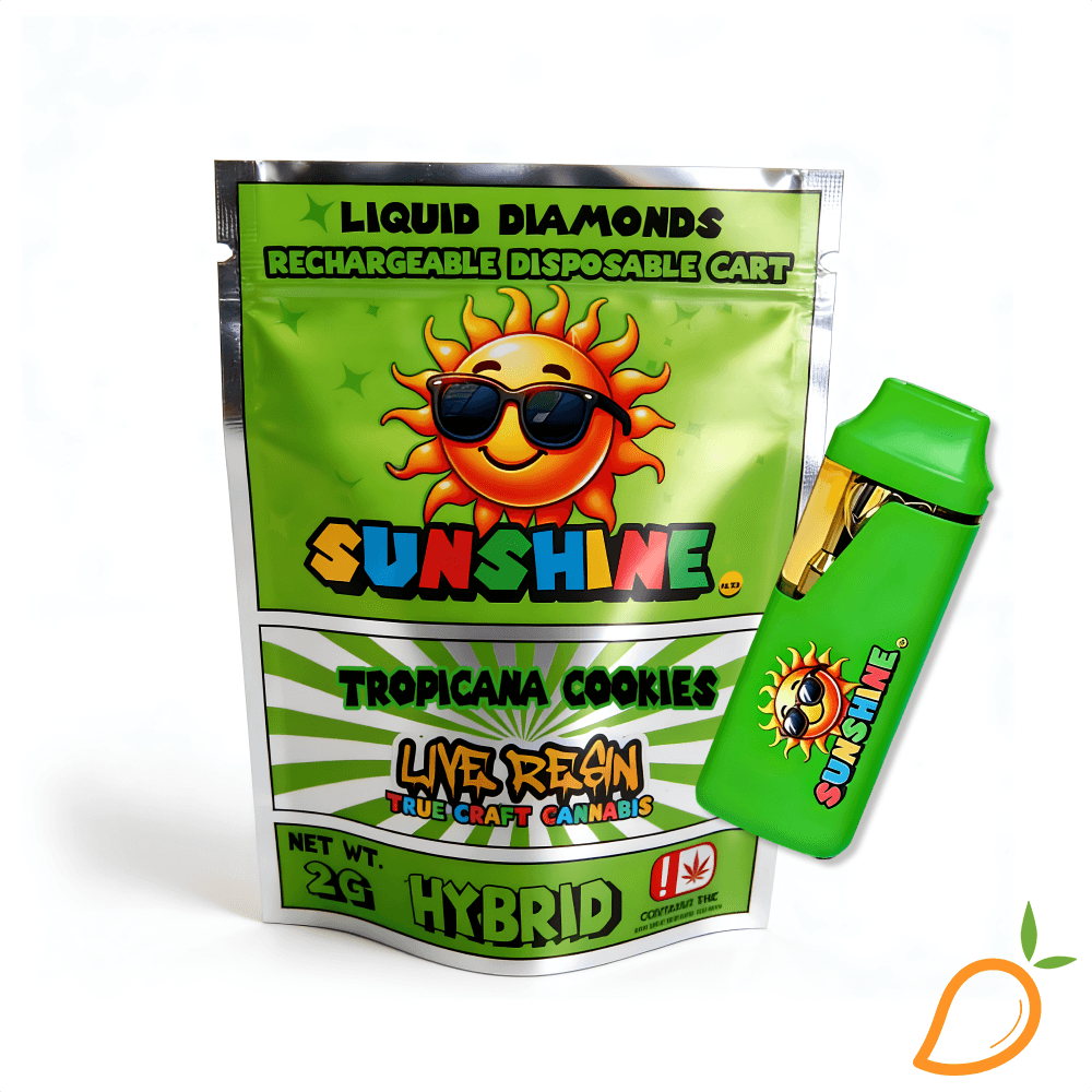 Sunshine 2g Tropicana Cookies Liquid Diamond Live Resin Disposable Vape Sunshine