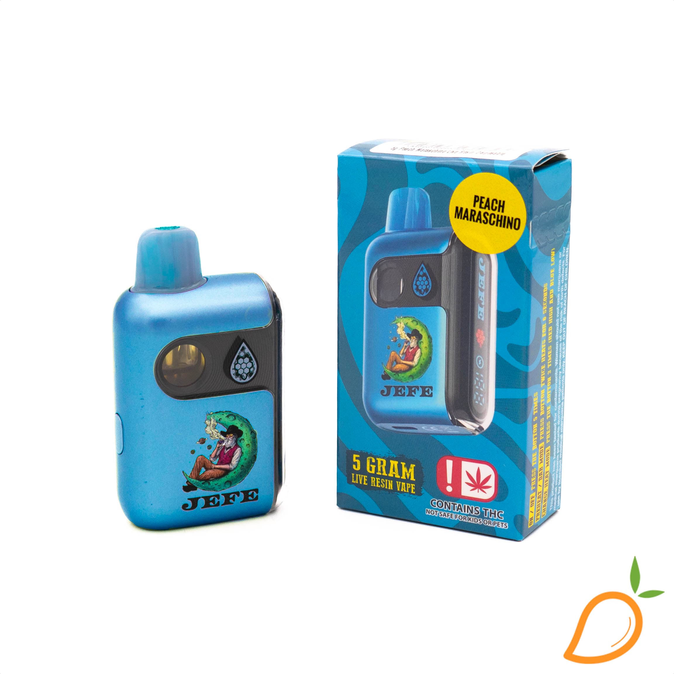 Jefe 5g Peach Maraschino Live Resin Disposable Vape Geekbar Jefe