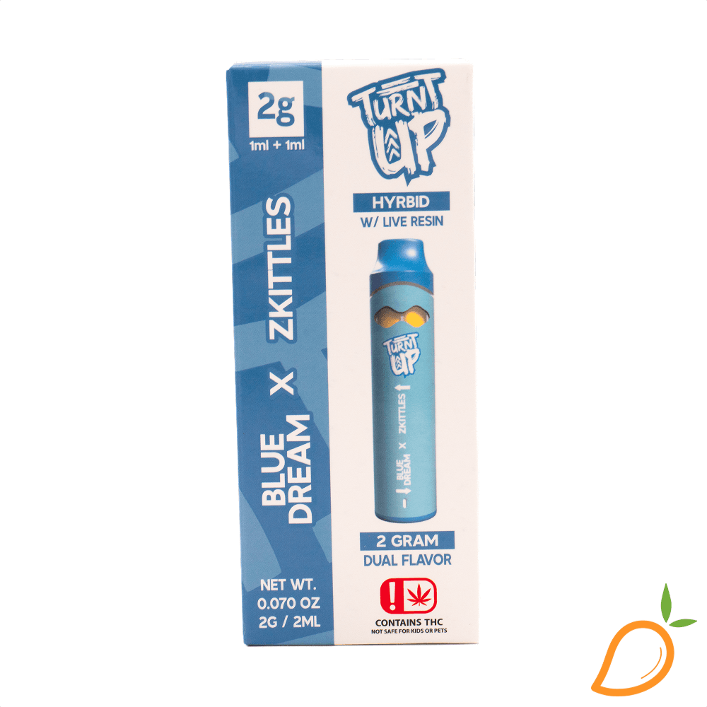 Turnt Up 2g Blue Dream x Rainbow Candy Dual Flavor Disposable Vape Turnt Up