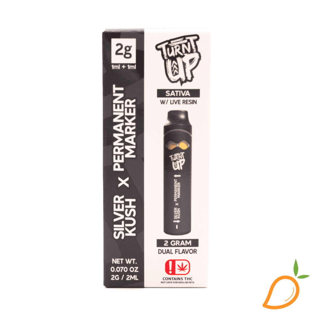 Turnt Up 2g Silver Kush x Permanent Marker Dual Flavor Disposable Vape Turnt Up