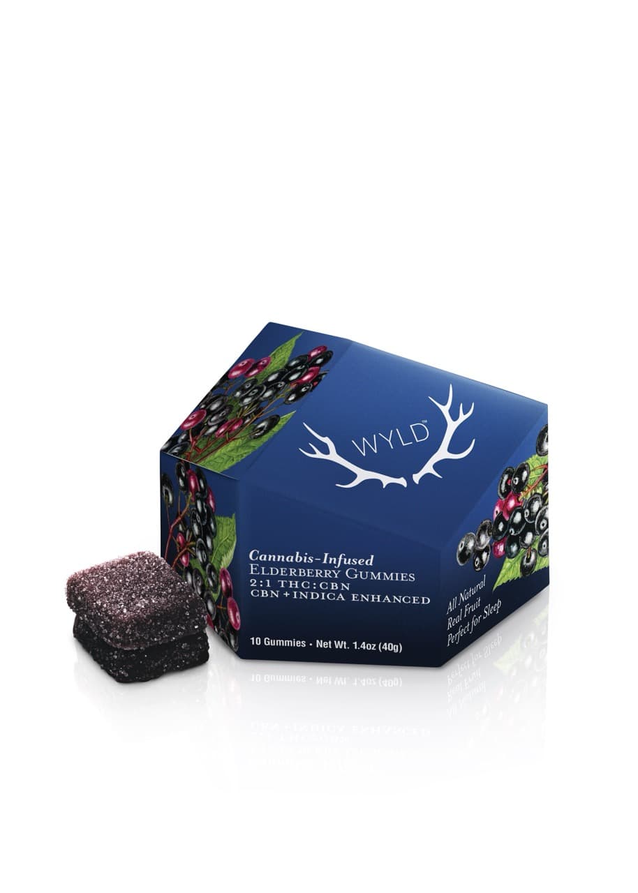 Wyld Elderberry - 100mg WYLD 2:1 THC:CBN Indica Gummies