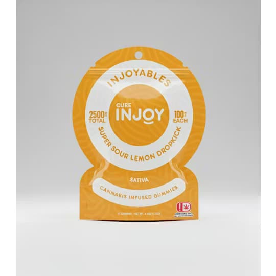 Cure Injoy Super Sour Lemon - 2500mg Injoy Gummies