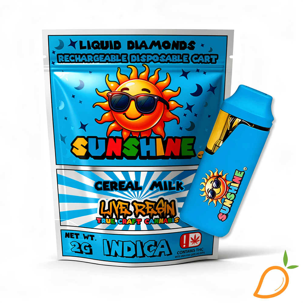 Sunshine 2g Cereal Milk Liquid Diamond Live Resin Vape Disposable Sunshine