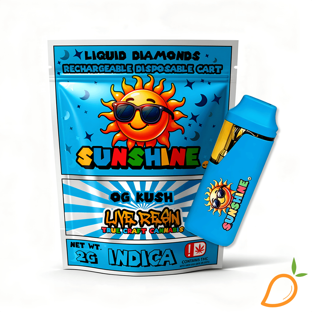 Sunshine 2g OG Kush Liquid Diamond Live Resin Disposable Vape Sunshine