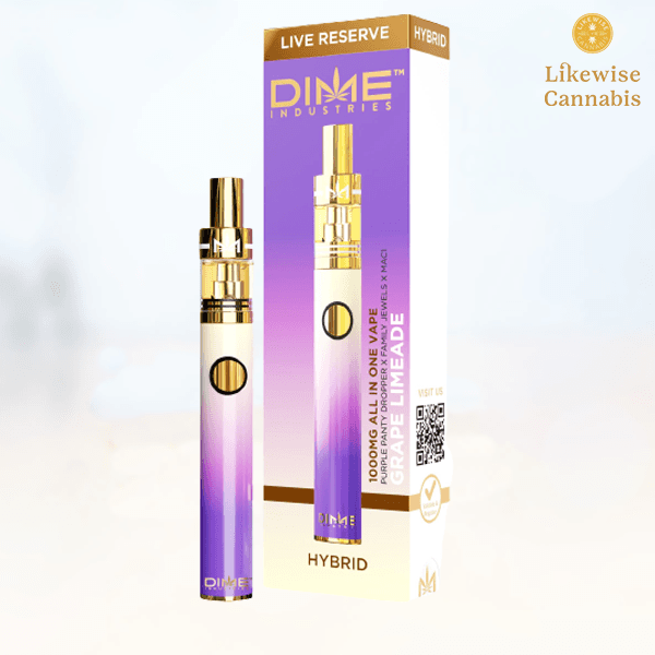 Dime Industries 1g Grape Limeade Live Resin Disposable Vape Dime Industries
