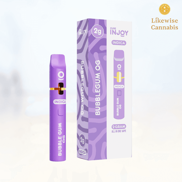 Cure Injoy BUBBLEGUM OG 2G OIL DISPOSABLE - CURE INJOY