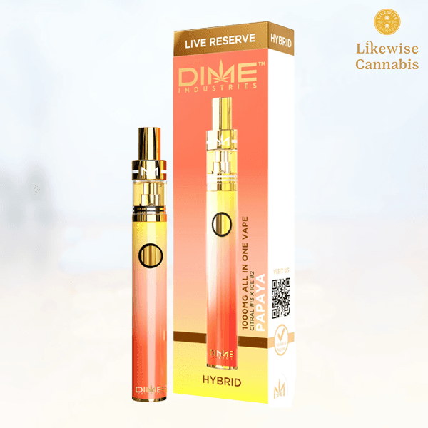 Dime Industries 1g Papaya Live Resin Disposable Vape Dime Industries