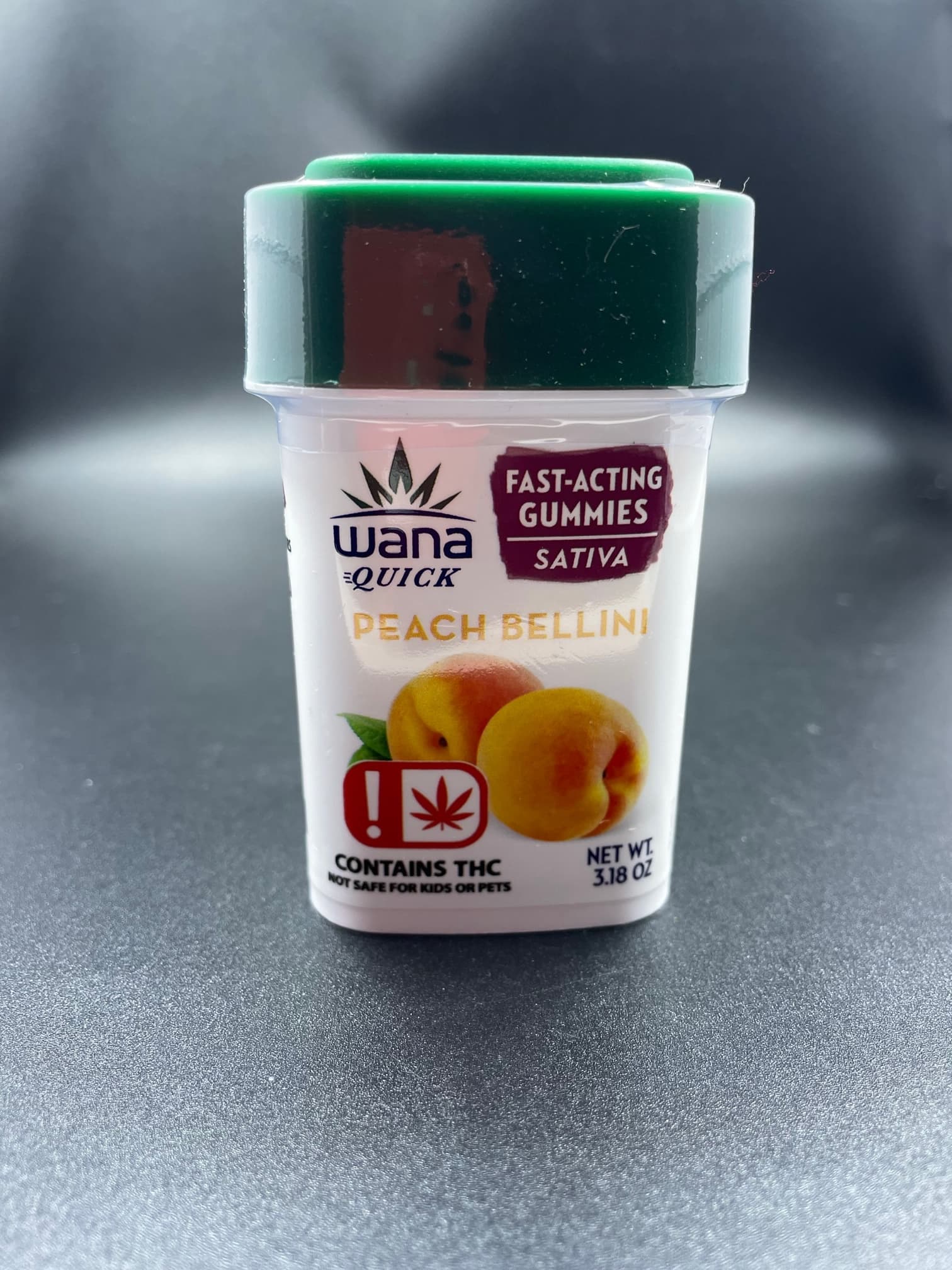 Wana Quick Peach Bellini Sativa Gummies [20 Pack] | 100mg