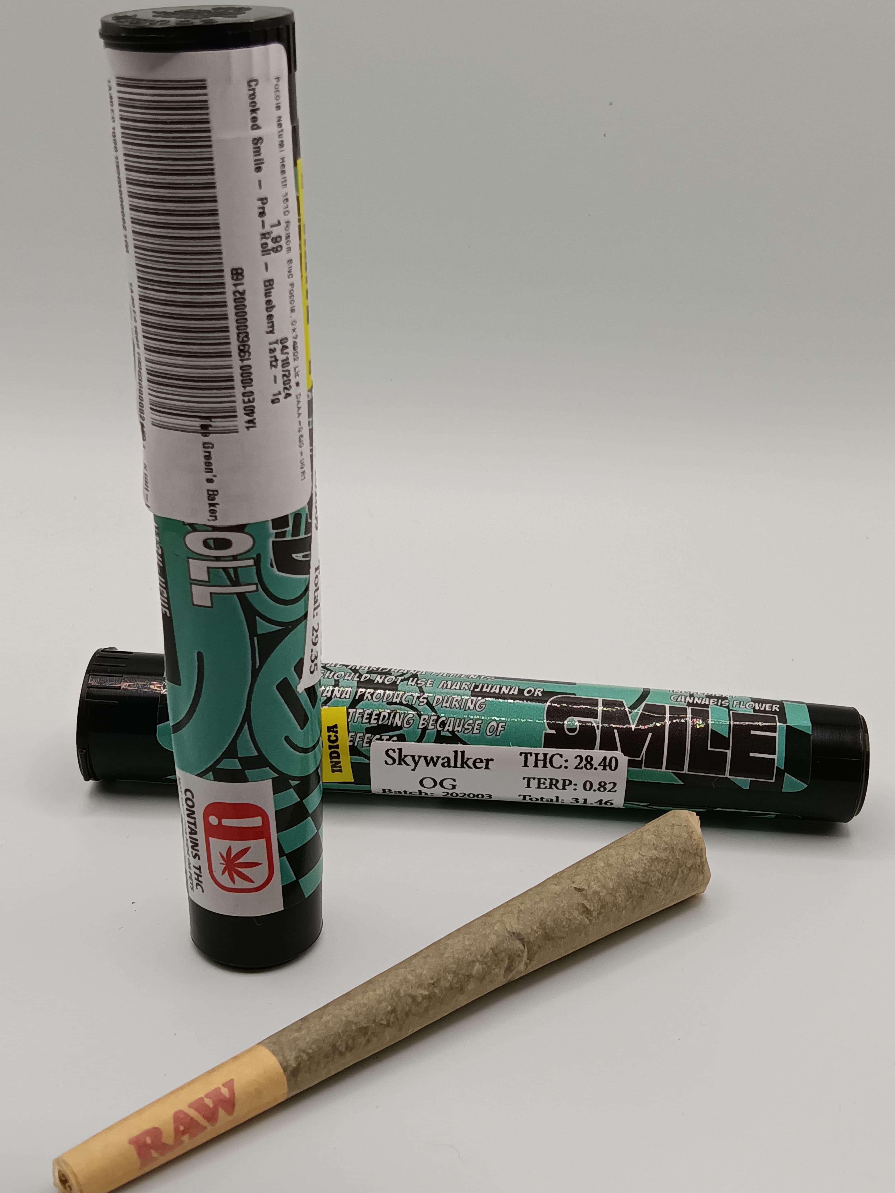 Crooked Smile 28 Pack Pre Rolls - Blueberry Banger
