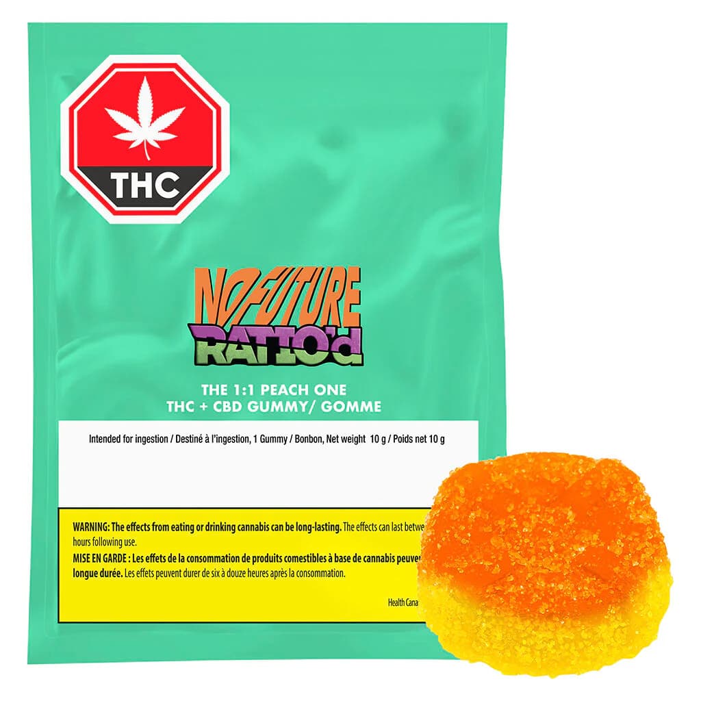 No Future Ratio'd - The 1:1 Peach One CBD/THC x 1 Pcs Soft Chew