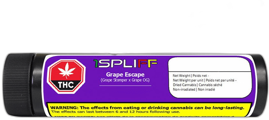 1Spliff Grape Escape 7 x Pre-rolls
