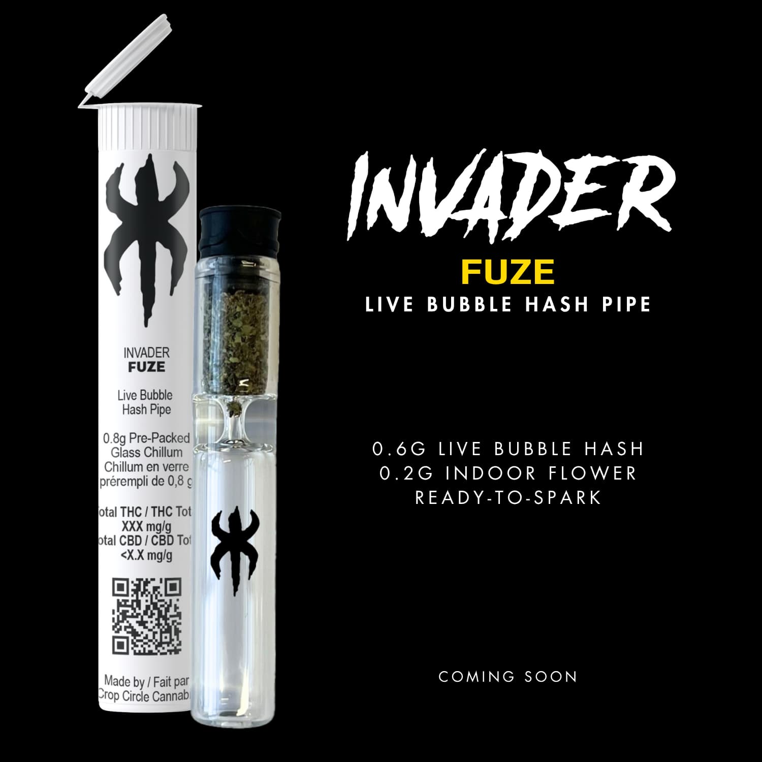 INVADER Fuze Live Bubble Hash Pipe - LC