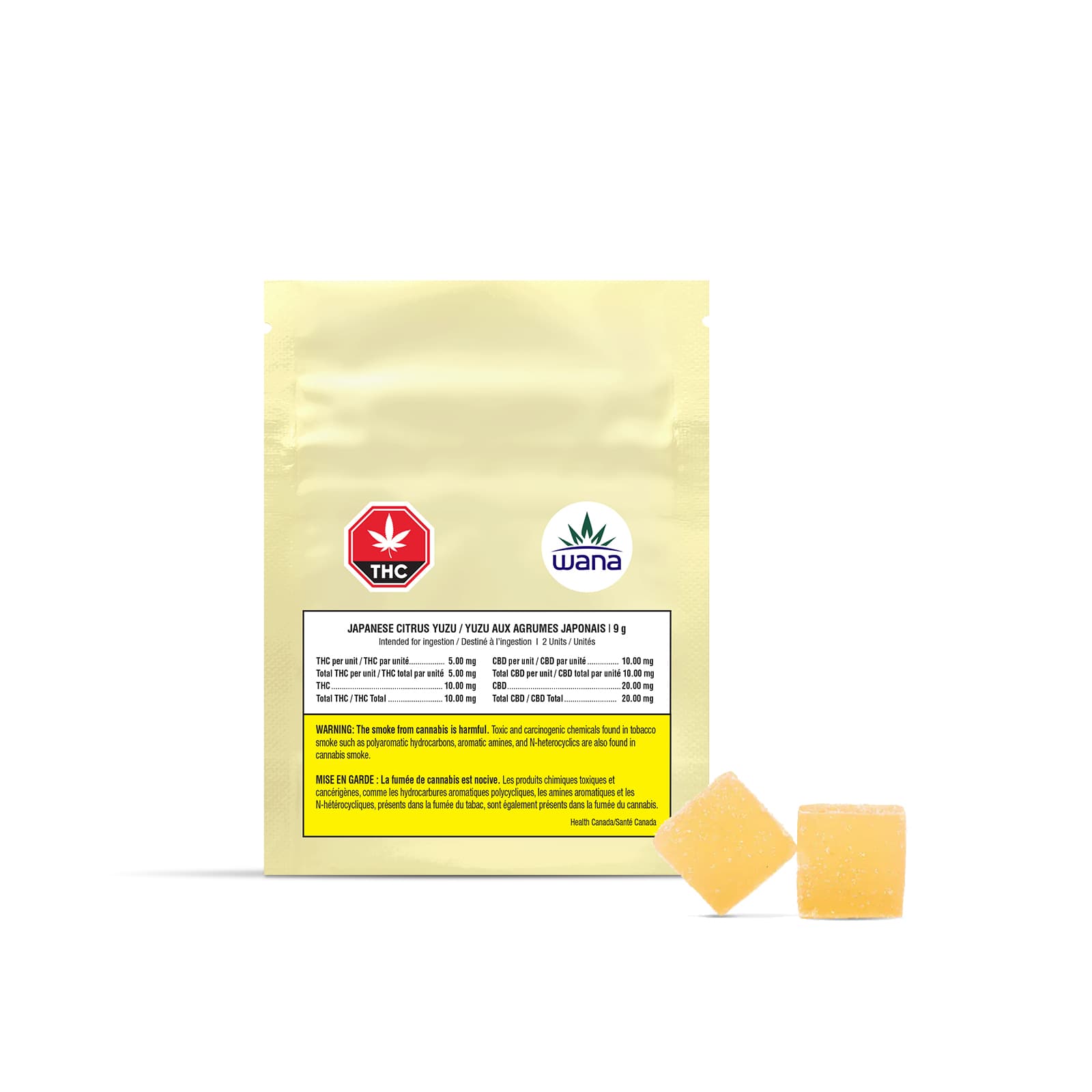 Wana 2:1 Japanese Citrus Yuzu Sour Soft Chews 2-pack
