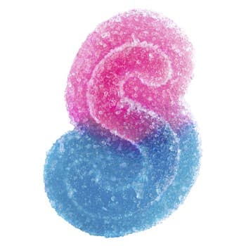 SOURZ Spinach SOURZ Fully Blasted Blue Raspberry Watermelon Soft Chew / 1 Pack / Gummies / Indica