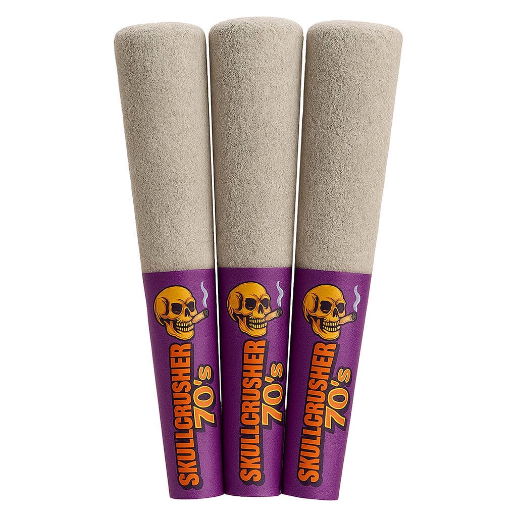 Skullcrusher 70's by RAD Iced Raspberry 3 x 0.45g Quad Diamond Infused Pre-Rolls