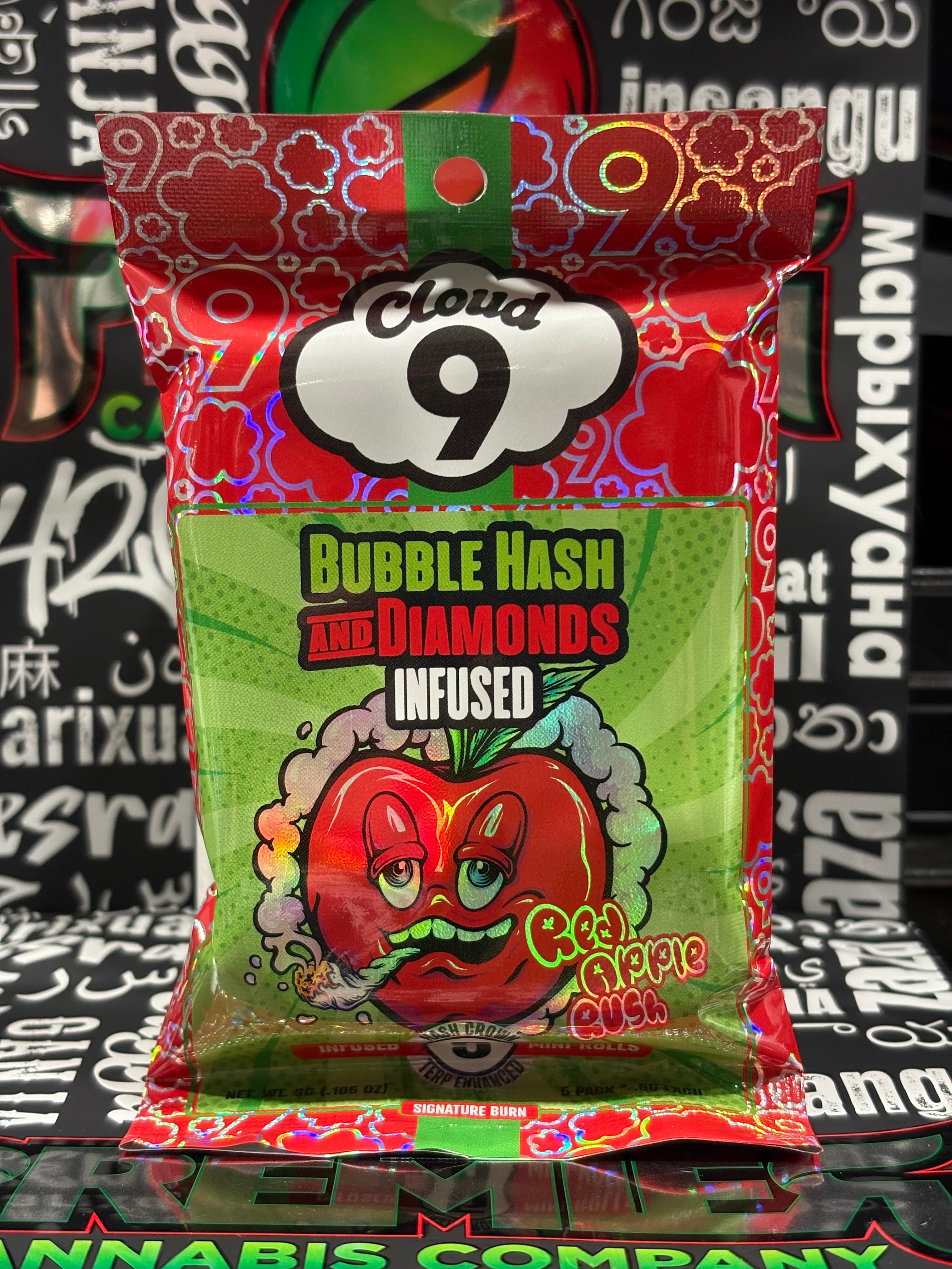 Cloud 9 Farms Cloud 9 Infused Pre-Rolls 5pk Red Apple Rush